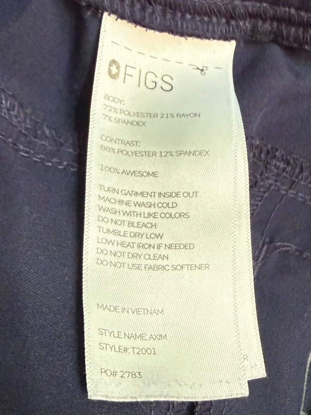 2 Pairs of Men’s Figs Axim Cargo Scrub Pants size Large in Blue